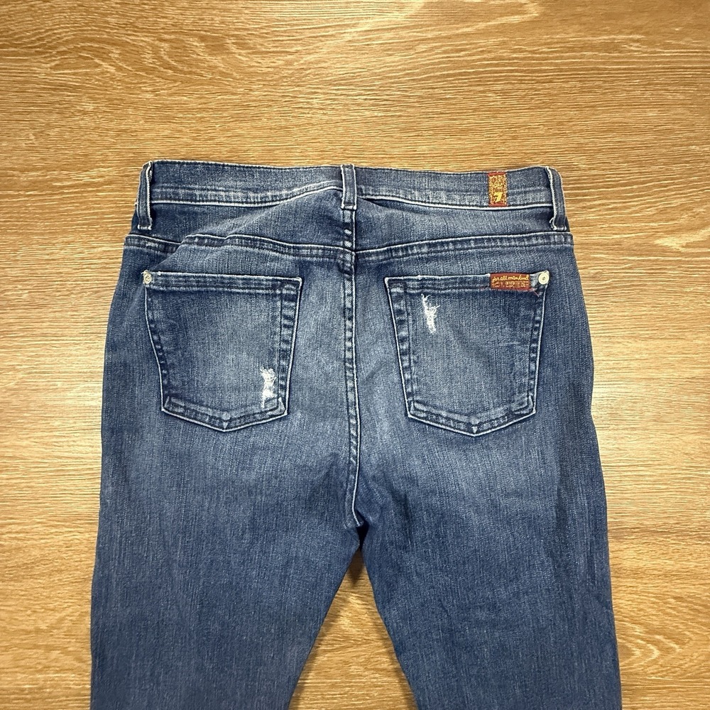 7 For All Mankind Women's High Waist Vintage Bootcut Jeans Size 28 Dark Wash - Picture 12 of 13